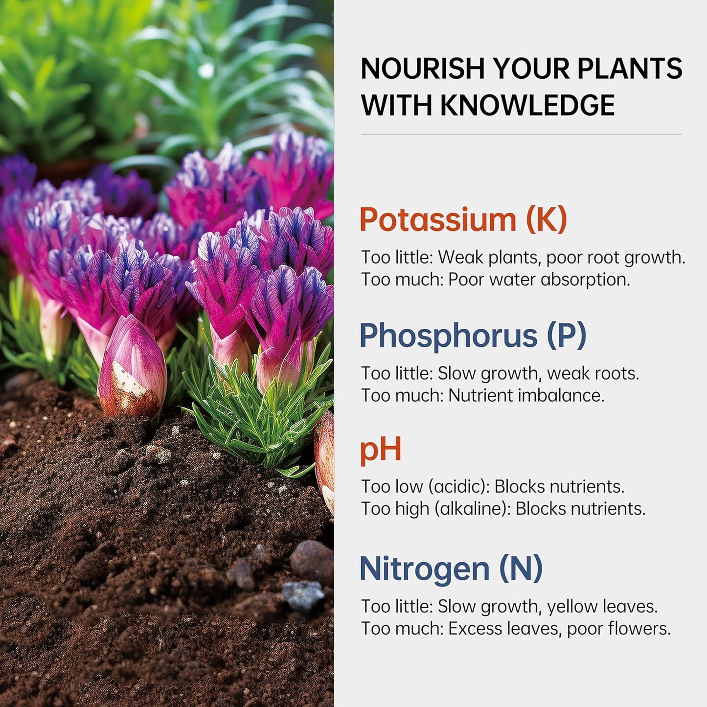 AAwipes Soil Test Kit 4-in-1 for pH, Nitrogen, Phosphorus & Potassium - 40 Soil Testing Kits Upgraded Accurate Nutrient Tester for Garden, Yard, Lawn & Plant Care with Sampling Accessories (J04-40)