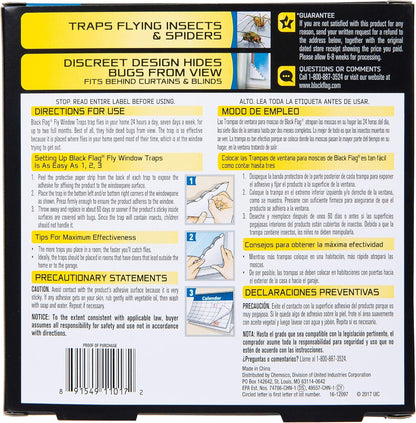 Black Flag Fly Window Traps, 4 Count (Pack of 12)