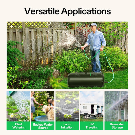 VIVOSUN 540 L/143 Gal Water Bladder, Foldable and Portable Water Storage Bag for RV, Camping, Garden Watering, Agricultural Irrigation, Drought Prevention, Firefighting