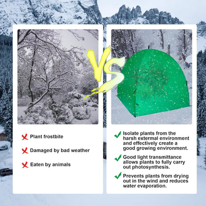 50″*50″*40″ Winter Plant Warm Covers - Raised Bed Cover, Garden Row Accelerator, Warm Tent Freeze Protection Humidity Domes for Germination, Seedling Propagation Protecting Plants from Animals 2PCS