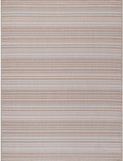 Stripe Outdoor Rug 5x7 Washable Outside Carpet for Indoor Patio Porch Waterproof Easy Cleaning Non Shedding Area Rugs Beige 5 x 7