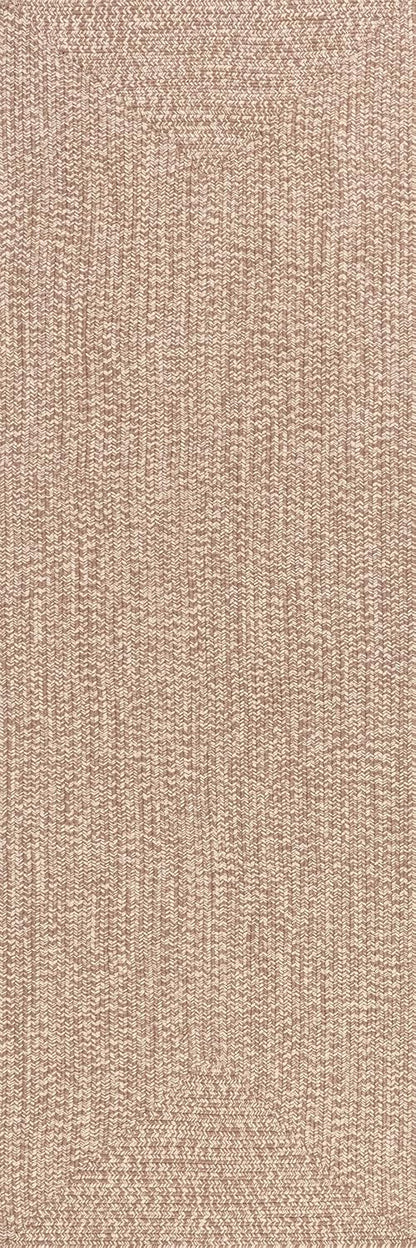 Nuloom Wynn Solid 2' x 8' Indoor/Outdoor Runner Rug for Living Room Patio Deck Front Porch Entryway Hallway, Brown