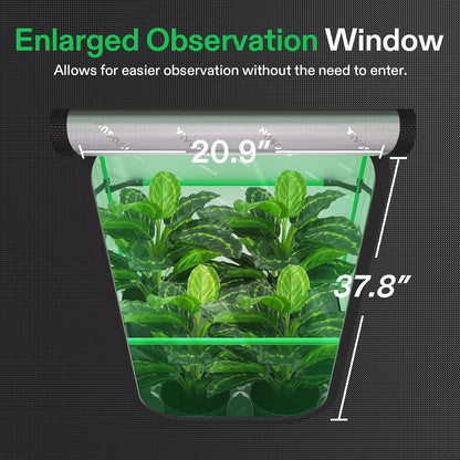 VIVOSUN P848 96"×48"×80" PRO Grow Tent, with Thick 1 inch Poles, Strengthened High Reflective Mylar Oxford Fabric, Extra Hanging Bars & High CFM Kit for Hydroponics Indoor Plant for AeroLight A200SE×4