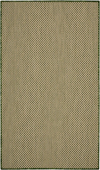 Nourison Home Courtyard 2' x 3' Green Fabric Area Rug