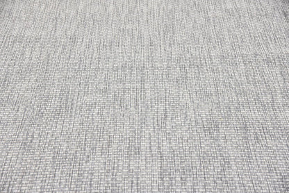 Unique Loom Collection Casual Transitional Solid Heathered Indoor/Outdoor Flatweave Area Rug (9' x 12' Rectangle, Light Gray/Ivory)
