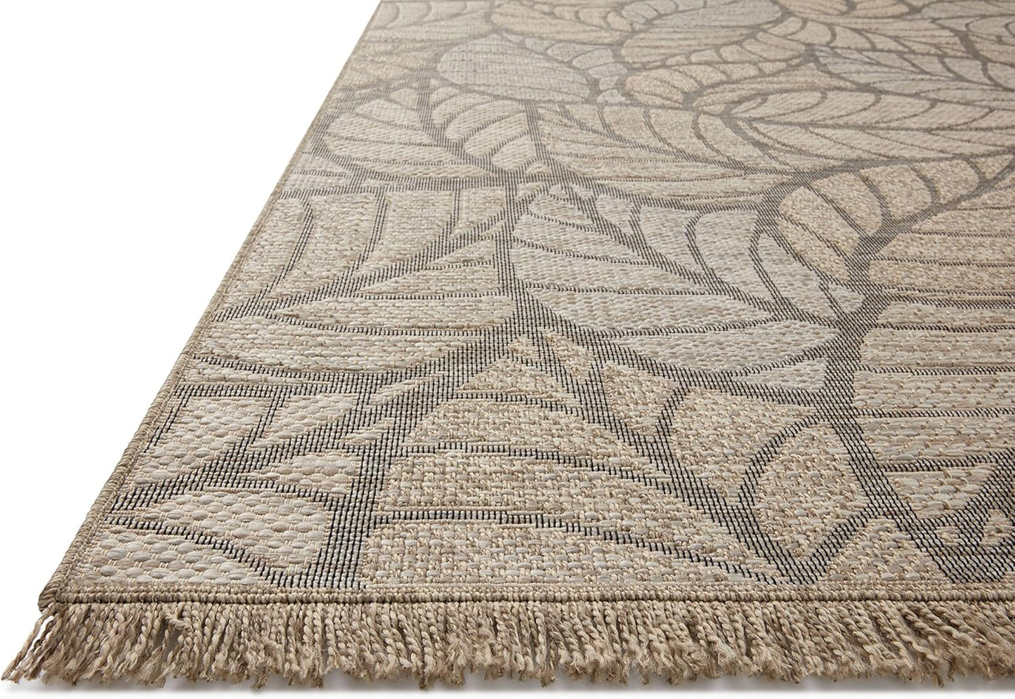 Loloi Dawn Collection Indoor/Outdoor DAW-05 Taupe 7'-8" x 7'-8" Round Area Rug