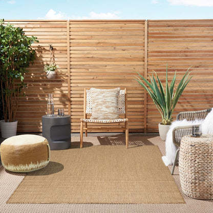 Nourison Home Courtyard Jute 4' x 6' Area Rug - Easy Clean, Non Shedding, Bed Room, Living Room, Dining Room, Kitchen (4' x 6')