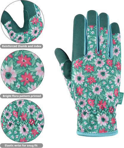 Gardening Gloves for Women and Men, Garden Gloves with Touch Screen, Thorn Proof Puncture Resistant Working Gloves, Gardening Gifts for Women, Size Large