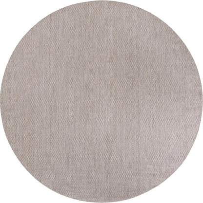 Unique Loom Outdoor Solid Collection Area Rug (10' Round Beige/Ivory)