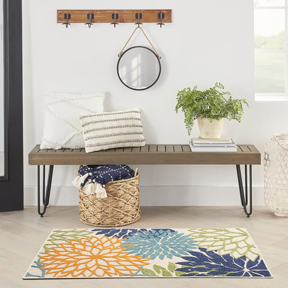 Nourison Home Aloha 36" x 60" Fabric Indoor/Outdoor Rug in Multi-Color