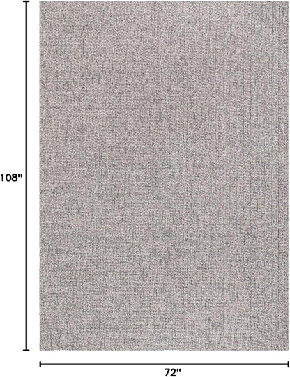 Easy Jute Rug 6x9 Indoor Outdoor Natural Rugs Solid Fiber Rug Woven Area Rug Boho Easy Clean Inside Carpet for Living Room Bedroom Dining Room Hallway or Outdoor Patio Porch (6 X 9 Silver)