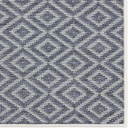 Home Dynamix Tripoli Lydia Modern Indoor/Outdoor Area Rug, Denim/Cream, 3'7"x5'2" Rectangle