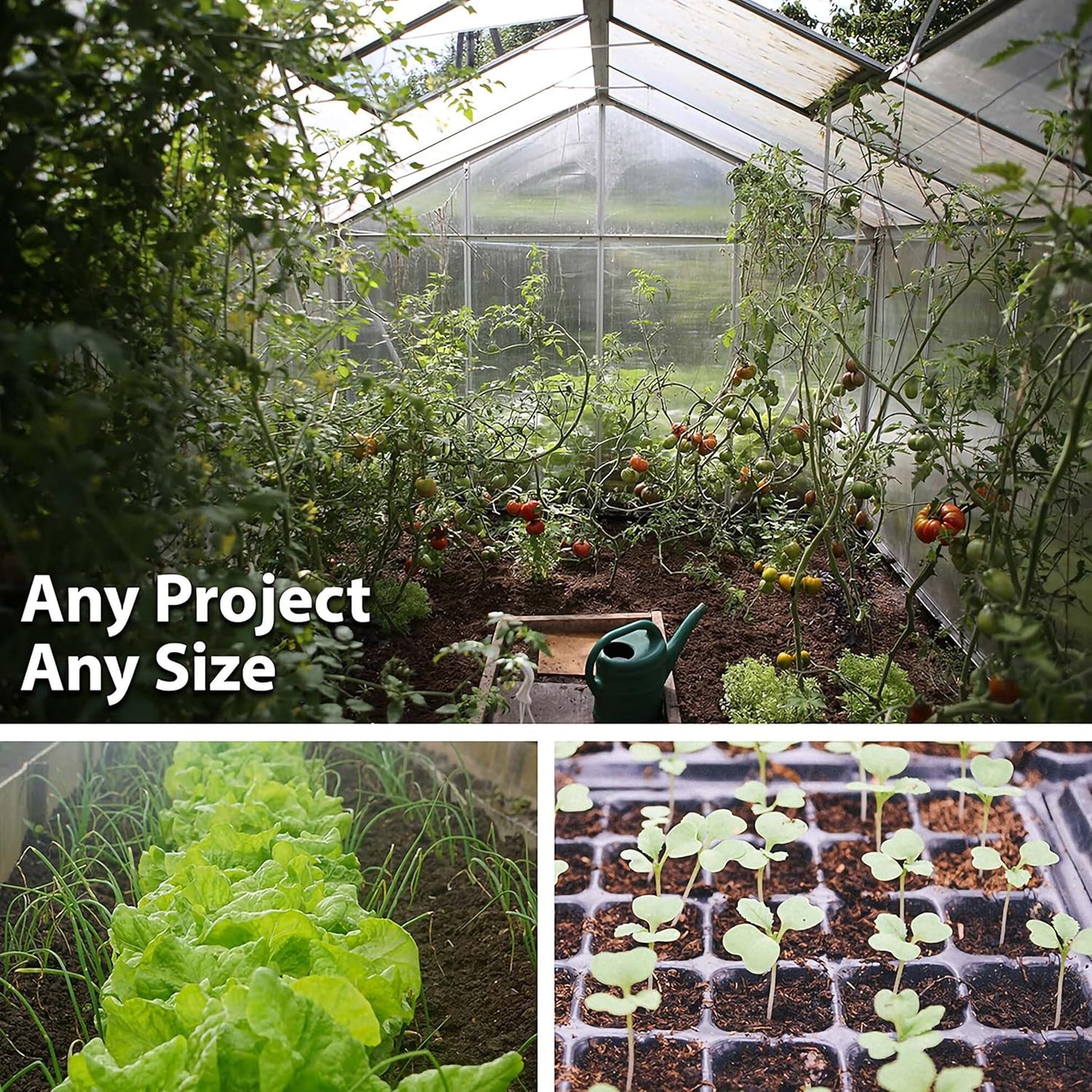 Handy Pantry Black Plastic Garden Tray Inserts - 20 Sheets of 36 Planting Pot Cells Each - 2x3 Nested x6 Configuration - Perforated - Nursery, Greenhouse, Gardening