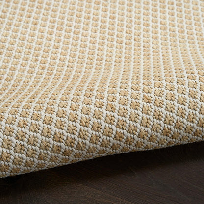 Nourison Home Courtyard Natural 2' x 3' Area Rug - Easy Clean, Non Shedding, Bed Room, Living Room, Dining Room, Kitchen (2' x 3')