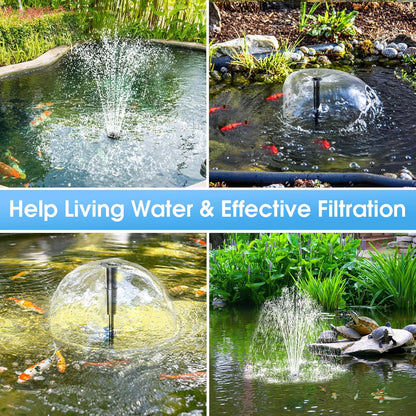 POPOSOAP Pond Filter with Pump Fountain Kits, 660GPH Pond Filter with 40W Pond Pump & Fountain Kit, Koi Pond Filters for Outdoor Ponds Clean, Clear, and Add Water Features(Corded Electric)