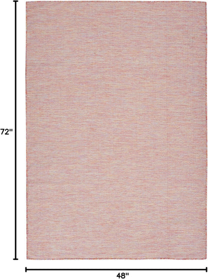 Nourison Home Positano Indoor/Outdoor Rainbow 4' x 6' Area Rug, Easy Cleaning, Non Shedding, Bed Room, Living Room, Dining Room, Backyard, Deck, Patio (4x6)