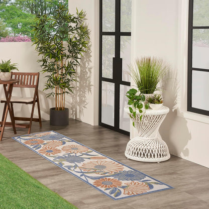 Nourison Home Aloha Beige Multicolor 2' x 6' Area Rug - Easy Cleaning, Non Shedding, Bed Room, Living Room, Dining Room, Kitchen (6' Runner)
