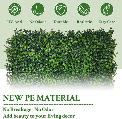 Artificial Ivy Privacy Fence Screen:40"x 120" (34 SQFT) 4-Layer Leaf UV-Anti Faux Greenery Boxwood Backdrop Ivy Vine Leaf Fence Panels for Outdoor, Indoor, Garden,Backyard and Decor