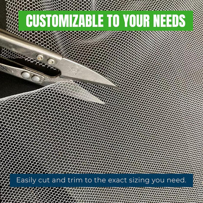 MEKKAPRO Large Garden Netting Pest Barrier, 10ft x 10ft, Mosquito Netting for Garden, Fine Mesh Insect Netting for Garden Protection from Birds and Pests, Customizable Garden Bug Netting Plant Cover