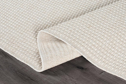 Easy Jute Door Mat 2x3 Indoor Outdoor Natural Rugs Solid Fiber Rug Woven Area Rug Boho Easy Clean Inside Carpet for Living Room Bedroom Dining Room Hallway or Outdoor Patio Porch (2 X 3 Bone)