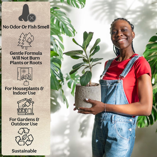 All-in-One Complete Organic Plant Food, Indoor Plant Food for Houseplants, Organic Fertilizer for Vegetable Gardens, 7 Formulated Single Servings Feeds 14 gal Fast and Slow Release