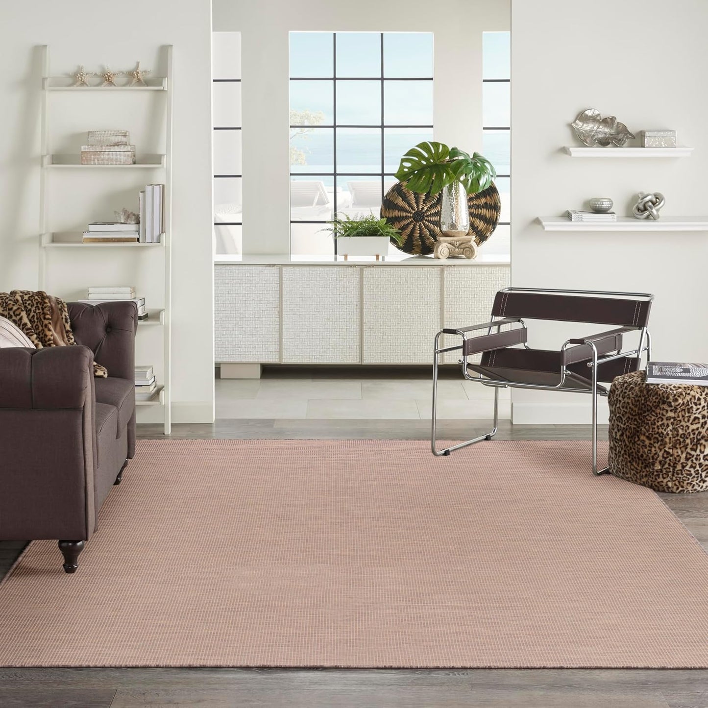 Nourison Home Positano Indoor/Outdoor Jute 9' x 12' Area Rug, Easy Cleaning, Non Shedding, Bed Room, Living Room, Dining Room, Backyard, Deck, Patio (9x12)