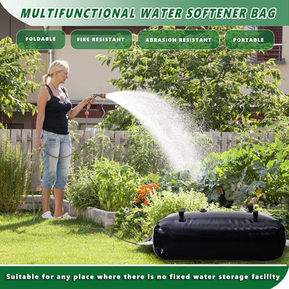 MXQMKL 540 L/142 gal Water Bladder Storage Containers, Foldable Portable Water Tank Large Capacity Soft Water Bag, Drought Resistance, Fire Prevention, Emergency Water