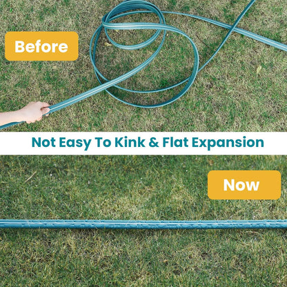 LINEX Sprinkler Soaker Hose 75 ft 2 pack for Garden Lawn Watering Hose with Stakes