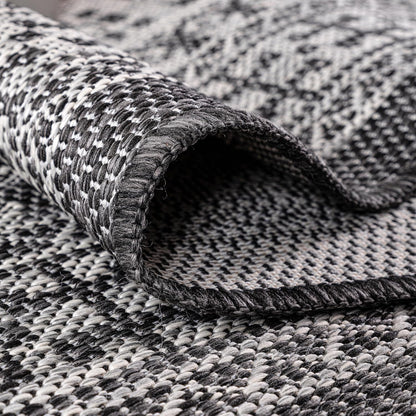 Keen Home Design Terrace Outdoor Round Rug - 8ft Round Washable Indoor/Outdoor Rug for Patio, Kitchen, Balcony, Beach, Garden, Deck and Porch, Size: 7'7" Round