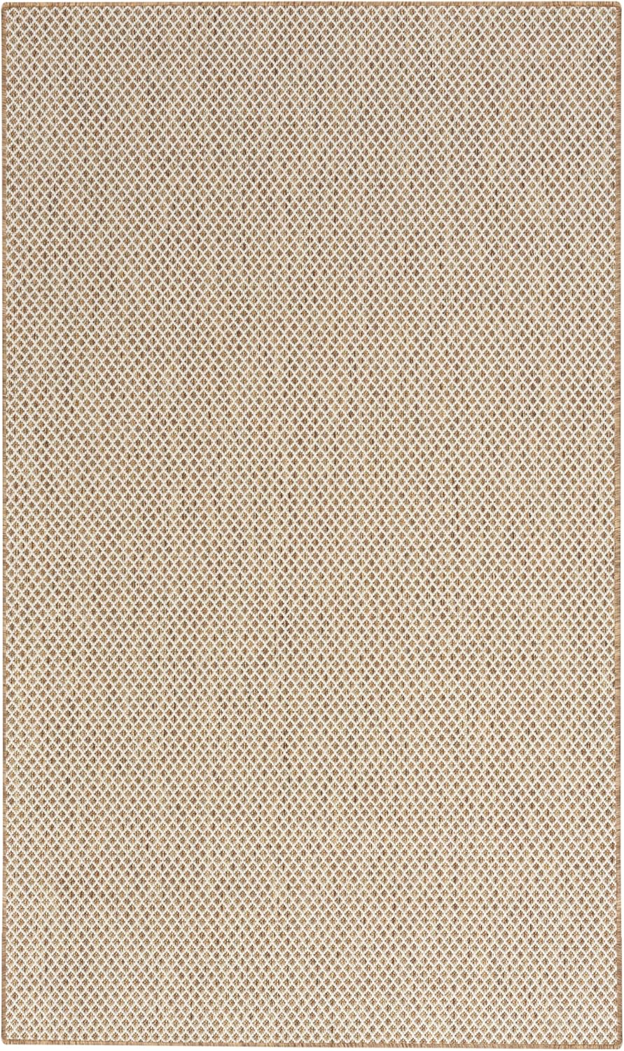 Nourison Home Courtyard Jute Ivory 2' x 3' Area Rug - Easy Clean, Non Shedding, Bed Room, Living Room, Dining Room, Kitchen (2' x 3')