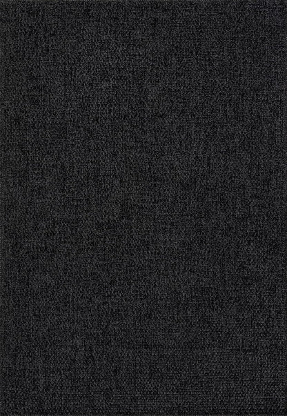 CAMILSON Easy Jute Rug 4x6, Indoor Outdoor Dark Gray Black Farmhouse Area Rugs for Living Room Patio and Kitchen Rug, Solid Boho Woven Design, Easy-Cleaning, Washable Outside Carpet Alfombras (4 x 6)