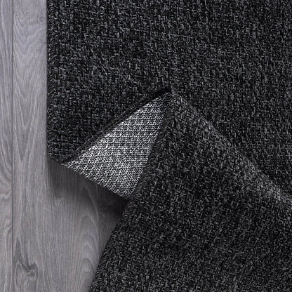 Easy Jute Door Mat 2x3 Indoor Outdoor Natural Rugs Solid Fiber Rug Woven Area Rug Boho Easy Clean Inside Carpet for Living Room Bedroom Dining Room Hallway or Outdoor Patio Porch (2 X 3 Dark Grey)