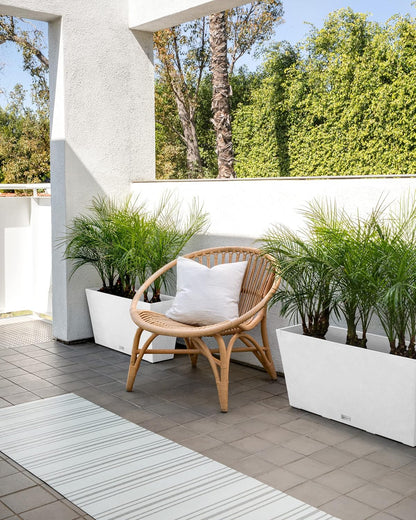 Veradek Pure Series Midori Trough Planter - Large Rectangular Planter for Indoor or Outdoor Deck/Porch | Durable All-Weather Use with Drainage Holes | Modern Decor for Shrubs, Flowers, Small Plants
