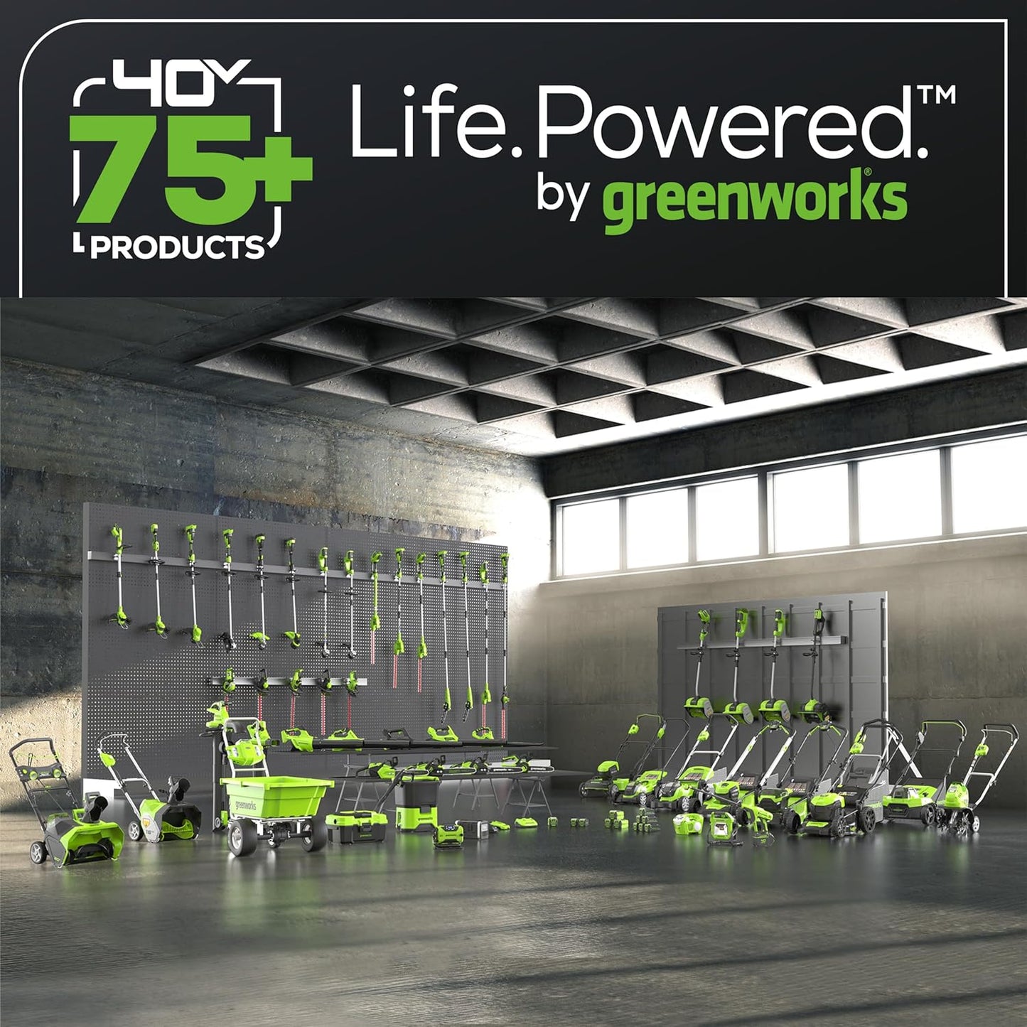 Greenworks 40V Cordless 2-in-1 Trimmer Edger (Gen 2) - 13" Lawn Weed Wacker for Fence & Sidewalk , Lightweight Gas Trimmer Alternative with Auto Feed Spool , 2.0Ah Battery & Charger (40-Min Runtime)