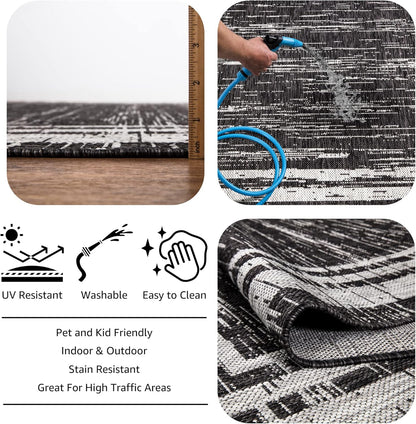 Keen Home Design Outdoor Runner Rug - 2x8 Washable Indoor/Outdoor Rug for Patio, Balcony, Kitchen, Garden, Beach, Deck and Porch. Size: 2'2" x 7'7"