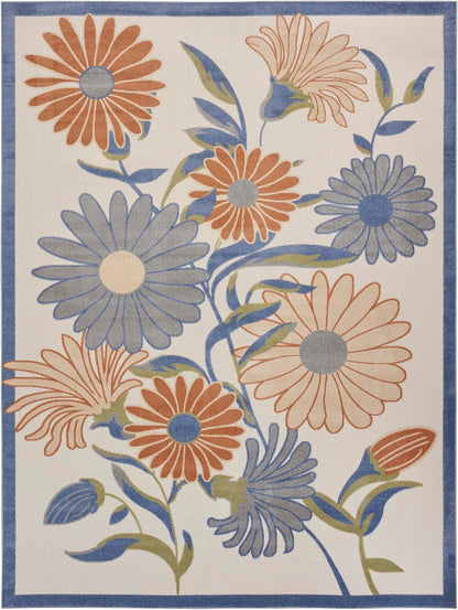 Nourison Home Home Aloha 8' x 11' Fabric Beige Multicolor Area Rug
