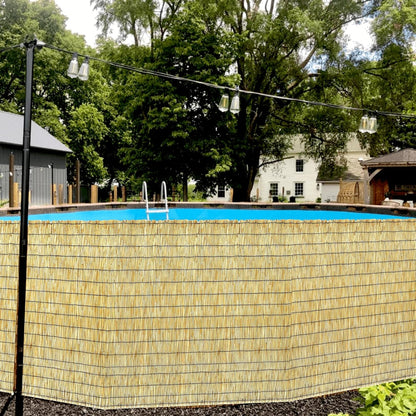 Bamboo Reed Fencing, Natural Reed Fence Rolls 4 Feet High, Decorative Bamboo Privacy Curtains for Patio Garden Balcony Backyard Outdoor, 4 x 16 FT