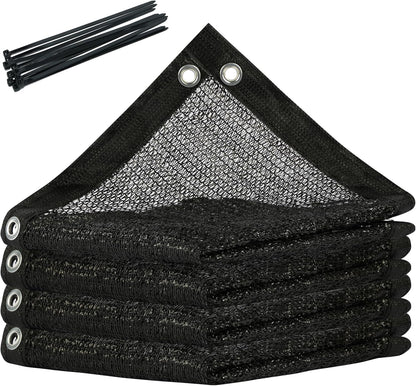 ShadeMart 50% Shade Cloth for Patio, Black 8FT x 16FT Shade Cover with Upgrade Grommets and Zip Ties, Mesh Sunblock for Plant, Vegetables, Chicken, Dog, Greenhouse, Pergola (We Make Custom Size)