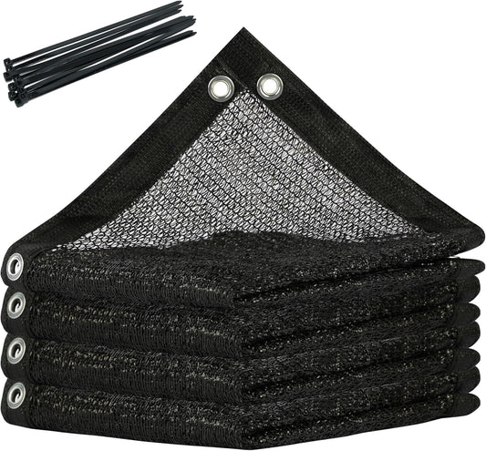 ShadeMart 50% Shade Cloth for Patio, Black 16FT x 16FT Shade Cover with Upgrade Grommets and Zip Ties, Mesh Sunblock for Plant, Vegetables, Chicken, Dog, Greenhouse, Pergola (We Make Custom Size)