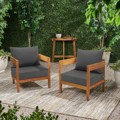 Favoyard Outdoor Seat Cushion Set 22 x 22 Inch Waterproof & Fade Resistant Patio Furniture Cushions with Removable Cover Deep Seat & Back Cushion with Handle and Adjustable Straps for Chair Sofa Couch