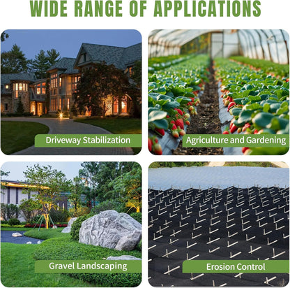 6ftx300ft Weed Barrier Landscape Fabric Heavy Duty, Premiun 2.4OZ Garden Geotextile Fabric, Outdoor Weed Blocker Landscaping Fabric, for Driveway Mats, Erosion Control, Ground Cover Weed Barrier