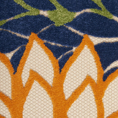 Nourison Home Aloha 36" x 60" Fabric Indoor/Outdoor Rug in Multi-Color