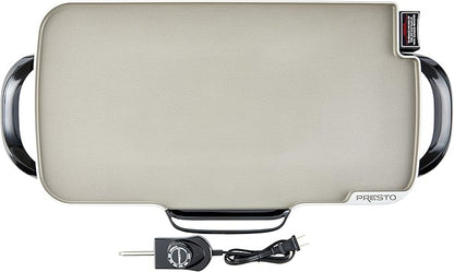 Presto 07062-22-Inch Ceramic Removable Handles Electric Griddle, Grey Ceramic
