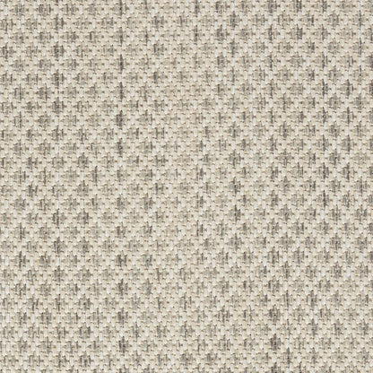 Nourison Home Courtyard Textured Ivory Silver 2' x 6' Area Rug, Easy Clean, Non Shedding, Bed Room, Living Room, Dining Room, Kitchen (2x6)