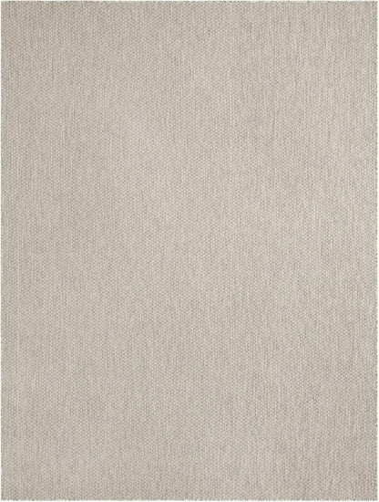 Unique Loom Outdoor Solid Collection Area Rug (7' 10" x 10' Rectangle Light Gray/Ivory)