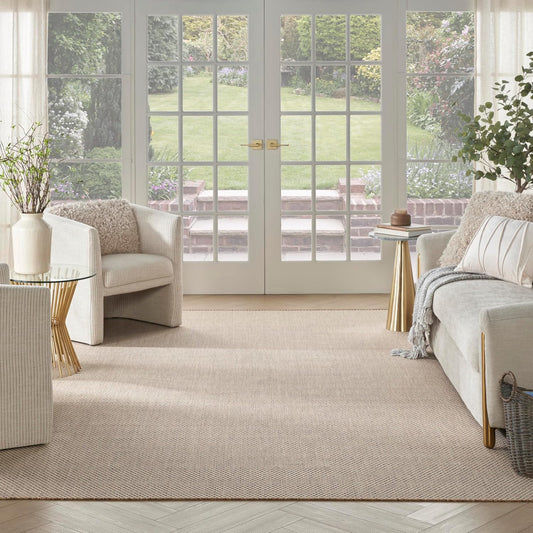 Nourison Home Courtyard Jute Ivory 10' x 14' Area Rug - Easy Clean, Non Shedding, Bed Room, Living Room, Dining Room, Kitchen (10' x14')