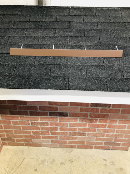 EAGLE 1- Shingle Roof Rain Diverter 40 Inches Long- 26 Gauge Material- Easy to Install- Includes Stainless Steel Nails (4, Brown)