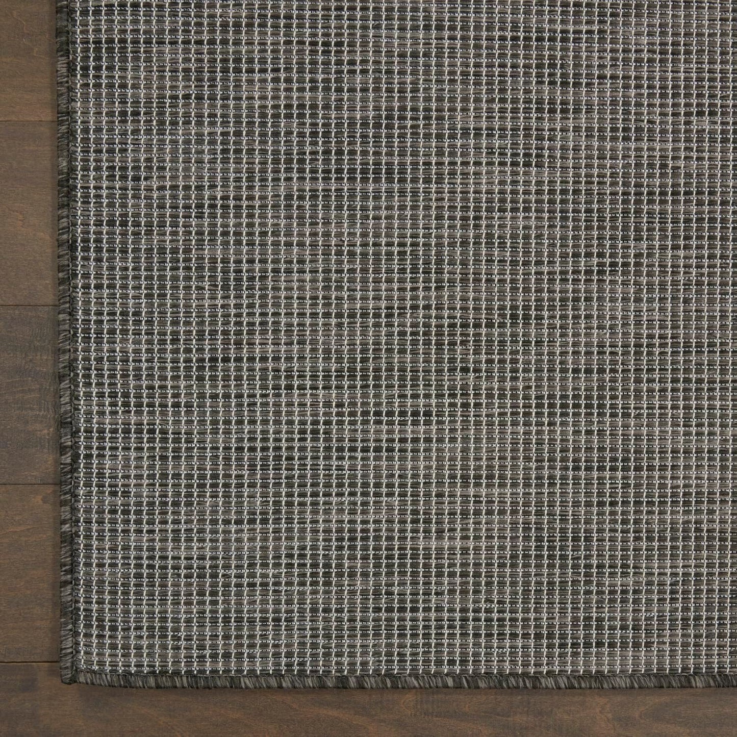 Nourison Positano Indoor-Outdoor Charcoal 7' x 10' Area Rug, Easy Cleaning, Non Shedding, Bed Room, Living Room, Dining Room, Backyard, Deck, Patio (7x10)