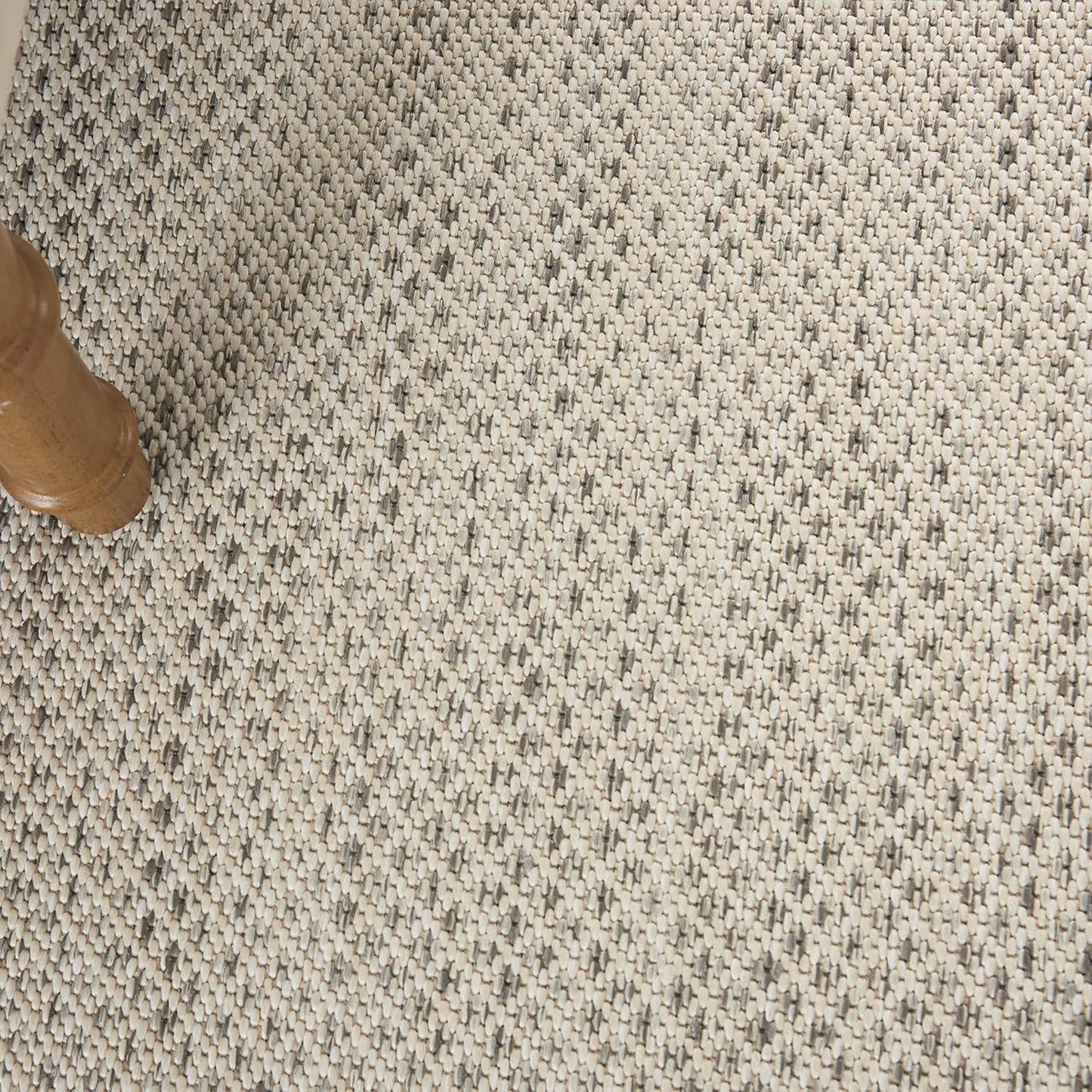Nourison Home Courtyard Indoor/Outdoor Ivory Silver 7' x 10' Area Rug, Geometric, Easy Cleaning, Non Shedding, Bed Room, Living Room, Dining Room, Deck, Patio, Backyard (7x10)