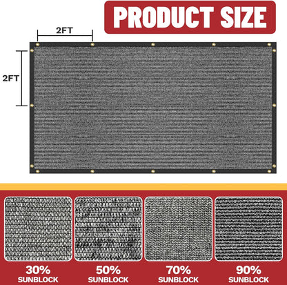 ShadeMart 50% Shade Cloth for Plant, Black 18FT x 31FT Custom Size Outdoor Shade Tarp, Shade Cover with Upgrade Grommets and Zip Ties, Netting Sunblock Net for Vegetables Flower Garden Greenhouse